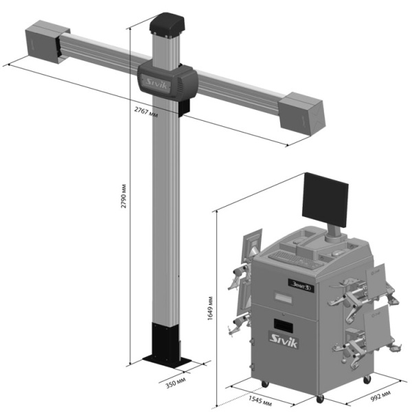 SIVIK ЗЕНИТ-3D ТЛ2КС Стенд регулировки развала схождения купить по доступной цене 